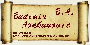Budimir Avakumović vizit kartica